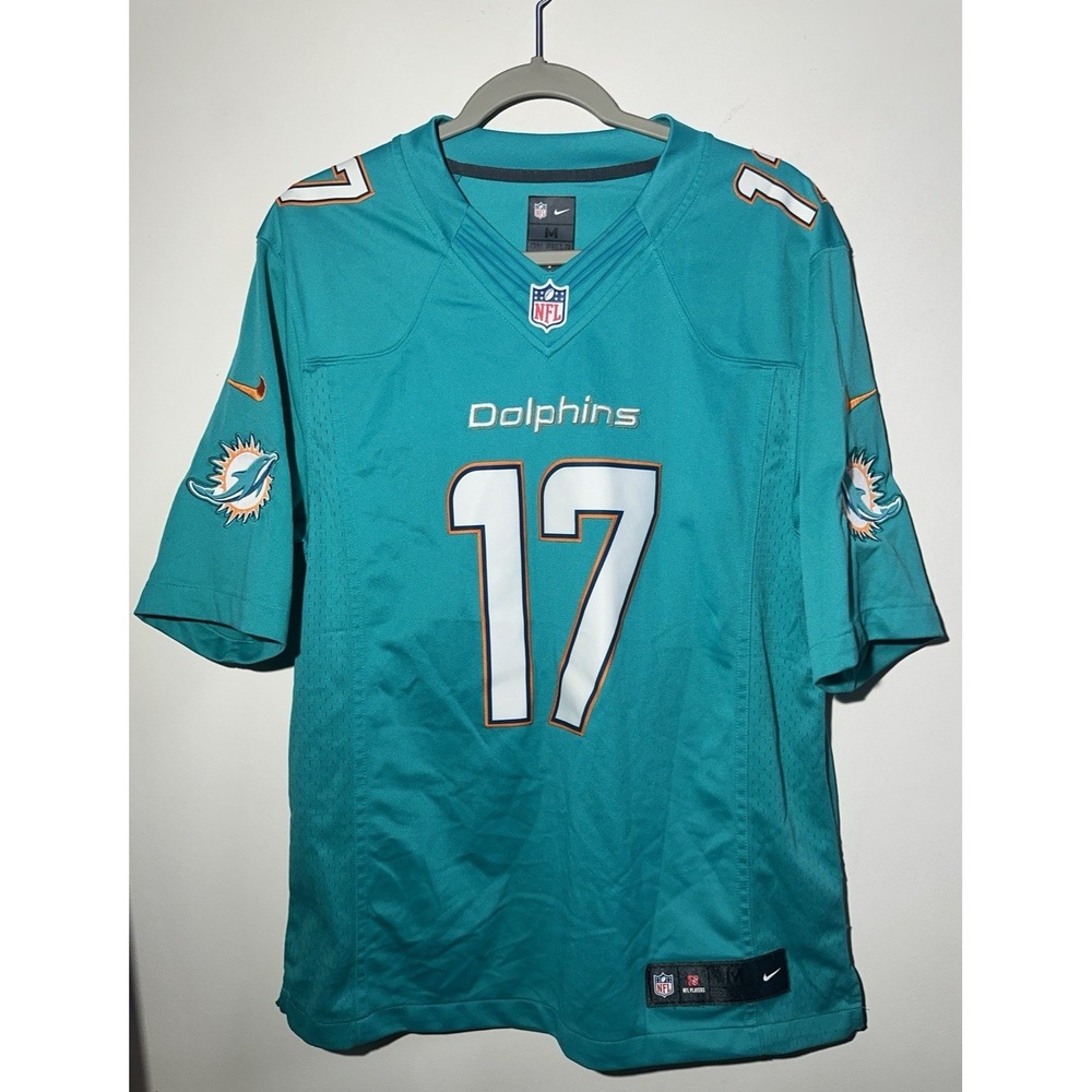 Miami Dolphins Ryan Tannehill #17 Nike OnField Aqua NFL Men's Medium Pre-Own